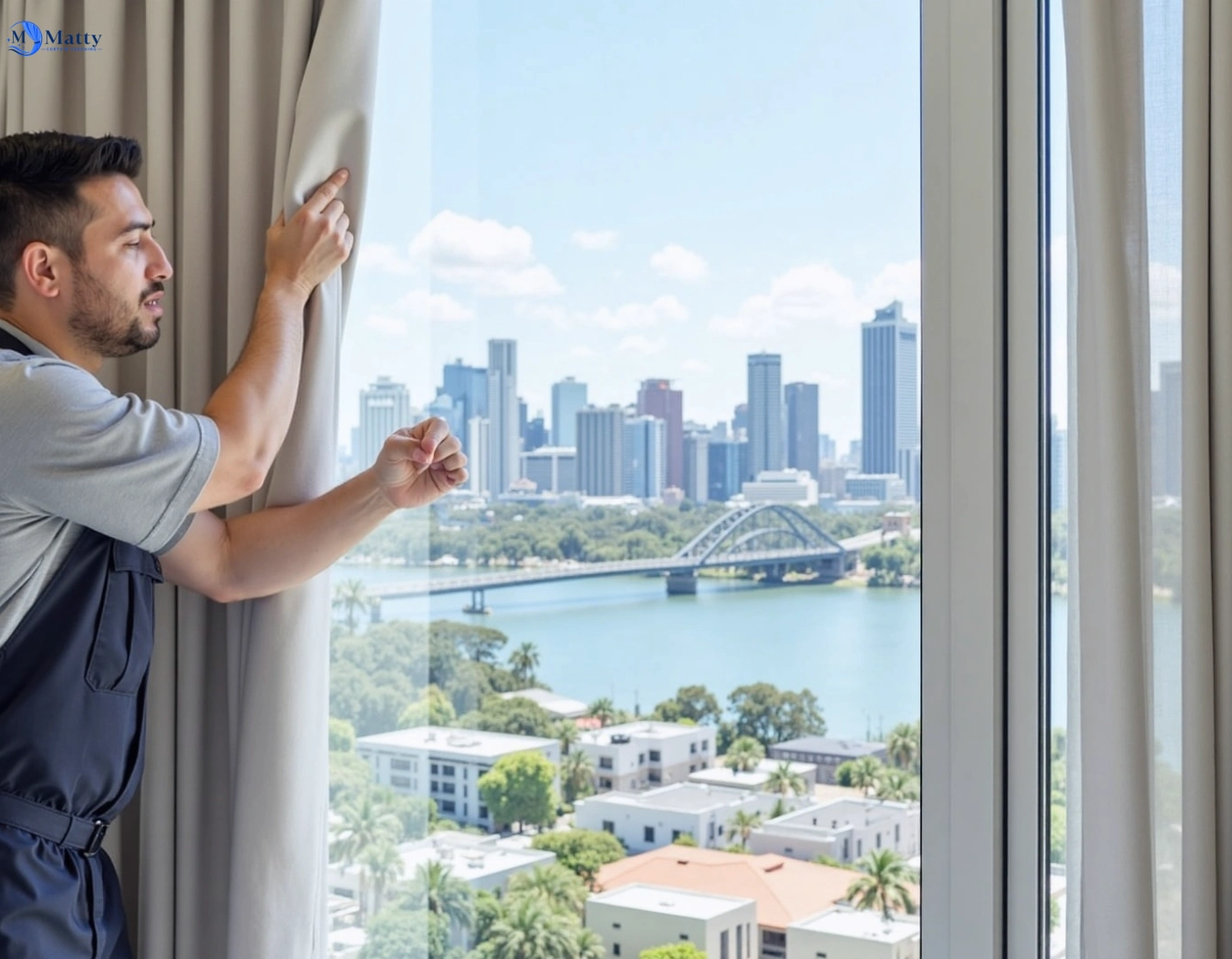Professional curtain steam cleaning service boronia-heights QLD by Matty Curtain Cleaning