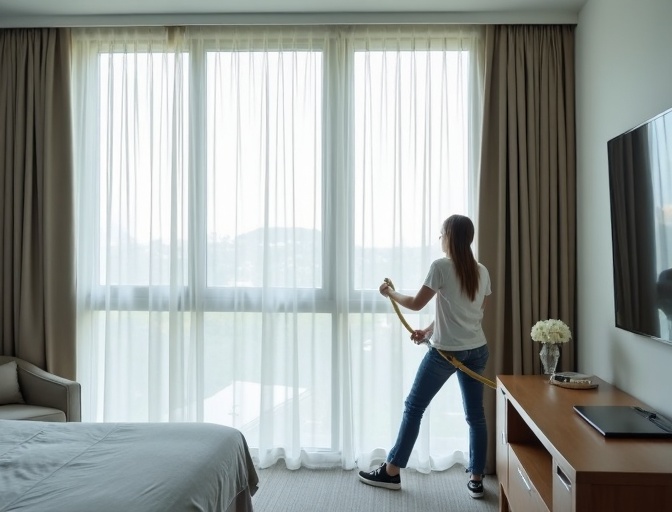 Boronia Heights Sheer Curtain Cleaning